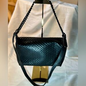 CROSSI Shoulder Bag Black, Silicone Chain Handle and Crossbody Straps NWOT